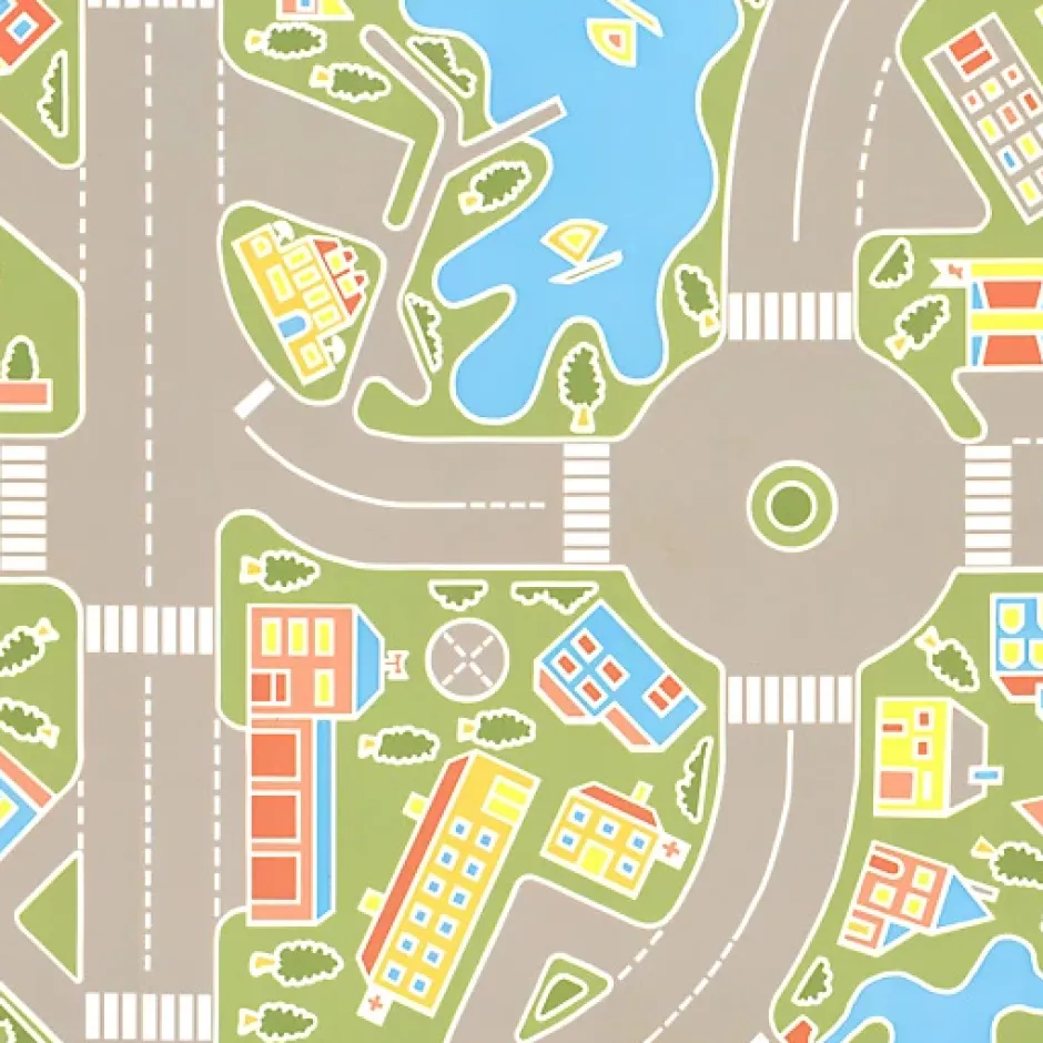 Sol PVC pour enfants - Rues de la ville verte - Echantillon 15 x 20 cm-Tarkett Discount