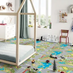 Tarkett Sol PVC pour enfants - Rues de la ville verte - Rouleau de 3m x 3m