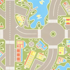 Tarkett Sol PVC pour enfants - Rues de la ville verte - Rouleau de 3m x 3m