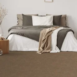 Décoweb Sol PVC Textile - Aspect béton ciré marron - Echantillon 15 x 20 cm