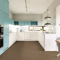 Décoweb Sol PVC Textile - Aspect béton ciré marron - Echantillon 15 x 20 cm