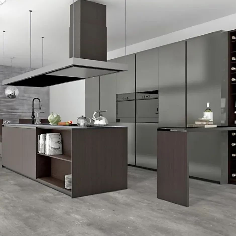 Sol PVC Textile - Aspect béton griffé gris - Rouleau de 2m x 5m-Décoweb