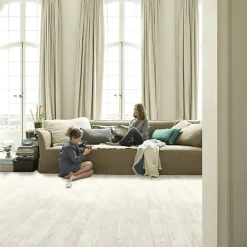 Sol PVC Textile - Aspect parquet chêne blanc - Echantillon 15 x 20 cm-Décoweb Sale