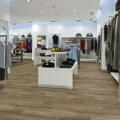 Décoweb Sol PVC textile Aspect parquet chêne brun - Rouleau de 4m x 5m