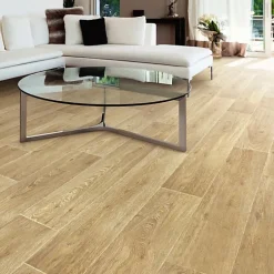 Décoweb Sol PVC Textile Imitation parquet Chêne Maritime - Rouleau de 4m x 4m