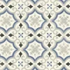 Décoweb Sol PVC Textile motif carreaux de ciment Bleu et gris - Echantillon 15 x 20 cm