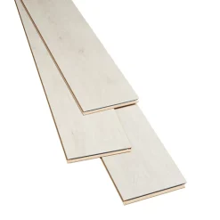 Sol stratifié à clipser Barkly Blanc 8 mm - L.129 x l.19.4 cm-GoodHome