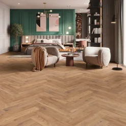 Sol stratifié à clipser Chesterfield Blond 8 mm L.63 x 12.6 cm-GoodHome Best