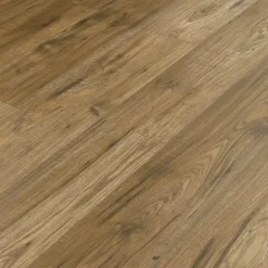 Sol stratifié à clipser Hickory chêne brun AC5 10mm - L.138 x l.15,9 cm-GoodHome New