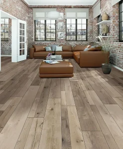 GoodHome Sol stratifié Bexhill , passage élevé AC4, effet chêne, L.138,3 cm x l.19,3 cm x ép.8 mm