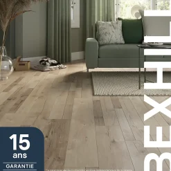 GoodHome Sol stratifié Bexhill , passage élevé AC4, effet chêne, L.138,3 cm x l.19,3 cm x ép.8 mm