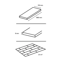 GoodHome Sol stratifié Bexhill , passage élevé AC4, effet chêne, L.138,3 cm x l.19,3 cm x ép.8 mm