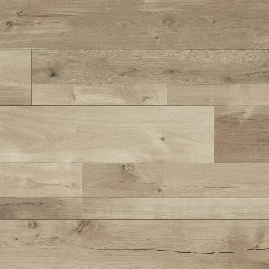 GoodHome Sol stratifié Bexhill , passage élevé AC4, effet chêne, L.138,3 cm x l.19,3 cm x ép.8 mm
