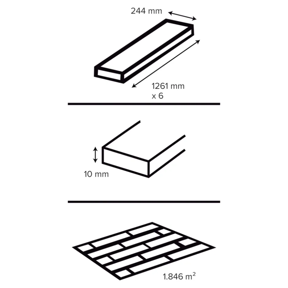 GoodHome Sol stratifié Bolton , passage intense AC5, effet chêne brun, L.126,1 cm x l.24,4 cm x ép.10 mm, résistant à l'eau
