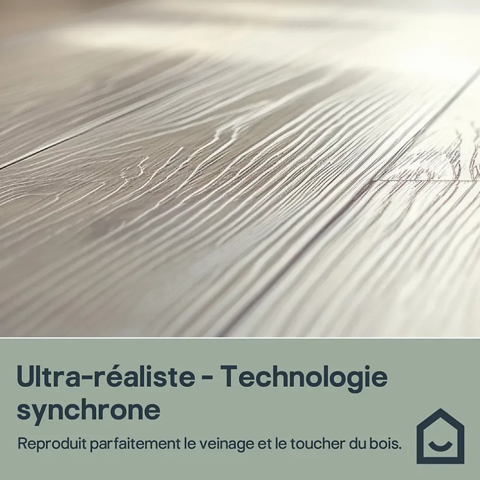 GoodHome Sol stratifié Bolton , passage intense AC5, effet chêne brun, L.126,1 cm x l.24,4 cm x ép.10 mm, résistant à l'eau