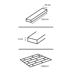 GoodHome Sol stratifié clipsable Helmsley chêne gris 12 mm