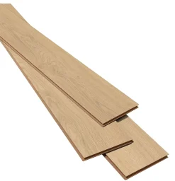 GoodHome Sol stratifié clipsable Helmsley chêne coloris naturel 12 mm