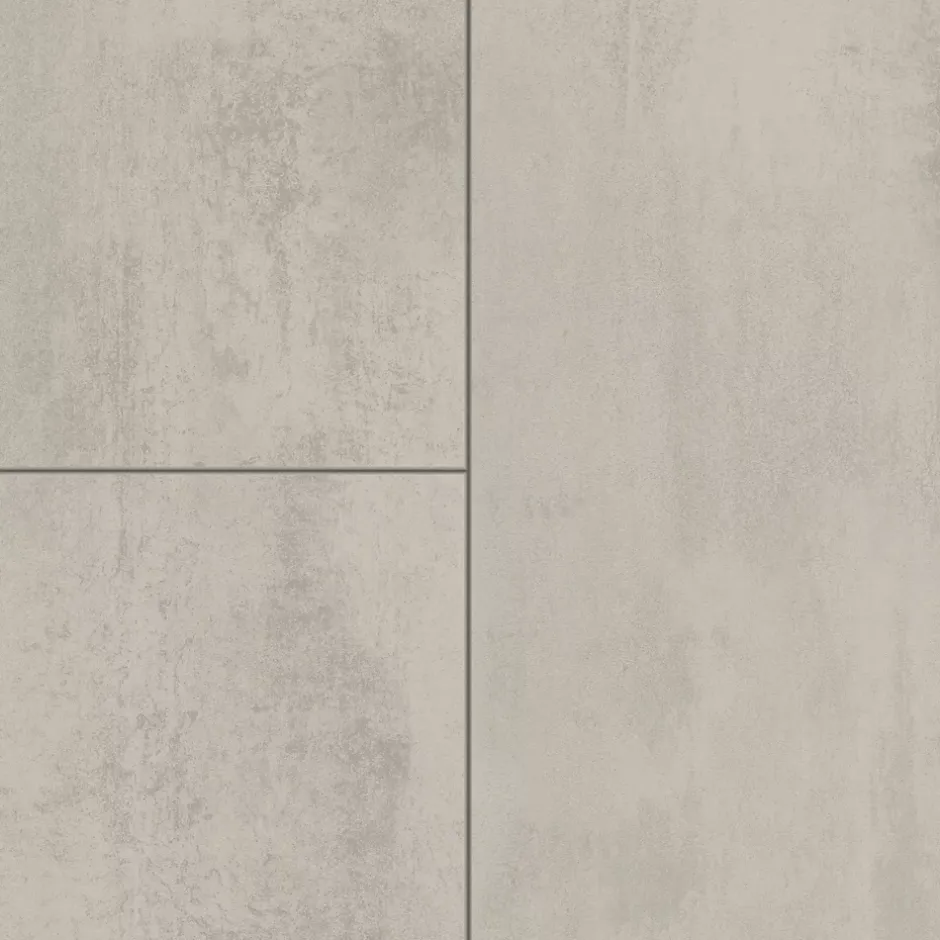 Sol stratifié clipsable Konkrete aspect béton gris 8 mm compatible pièces humides-GoodHome Best