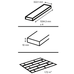 Sol stratifié clipsable Leyton chêne naturel 10 mm-GoodHome Hot