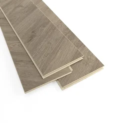 GoodHome Sol stratifié clipsable Leyton chêne gris 10 mm