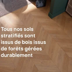 Sol stratifié clipsable Leyton chêne blond 10 mm-GoodHome Sale