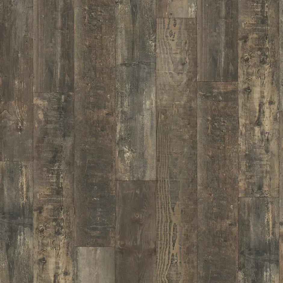 Sol stratifié clipsable Tipton chêne brun 8 mm compatible pièces humides-GoodHome Sale