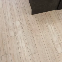 Sol stratifié clipsable Yate chêne blanc 8 mm compatible pièces humides-GoodHome