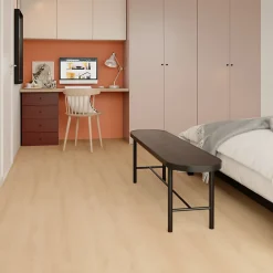 Sol stratifié Clover , passage modéré AC3, effet chêne blond, L.138,3 cm x l.19,3 cm x ép.7 mm-GoodHome Hot