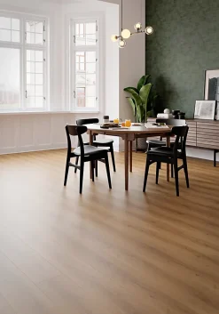 Sol stratifié Dovercourt , passage intense AC5, effet chêne miel, L.129,2 cm x l.19,3 cm x ép.8 mm-GoodHome