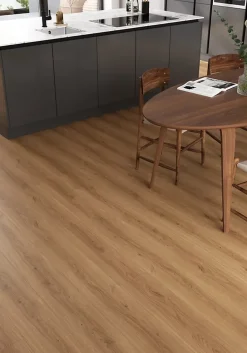 Sol stratifié Dovercourt , passage intense AC5, effet chêne miel, L.129,2 cm x l.19,3 cm x ép.8 mm-GoodHome