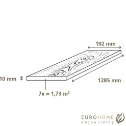 Forestea Sol stratifié effet parquet 10 mm Marronnier fauve boite de 7 lames 1,73 m2 EH RES 5537