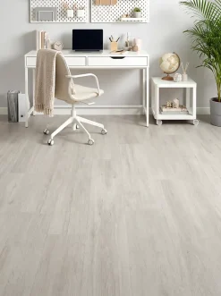 Sol stratifié Geelong, passage modéré AC3, effet chêne grisé, L.138,3 cm x l.19,3 cm x ép.7 mm- Online