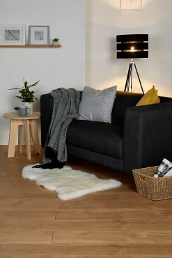 Sol stratifié Gladstone , passage élevé AC4, effet chêne blond, L.128,6 cm x l.19,4 cm x ép.8 mm-GoodHome Online