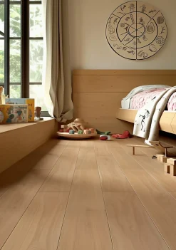 Sol stratifié Hickory yellowstone , passage extrême AC6, effet bois Hickory blond, L.128,6 cm x l.21,4 cm x ép.10 mm, résistant à l'eau-Homflor Clearance