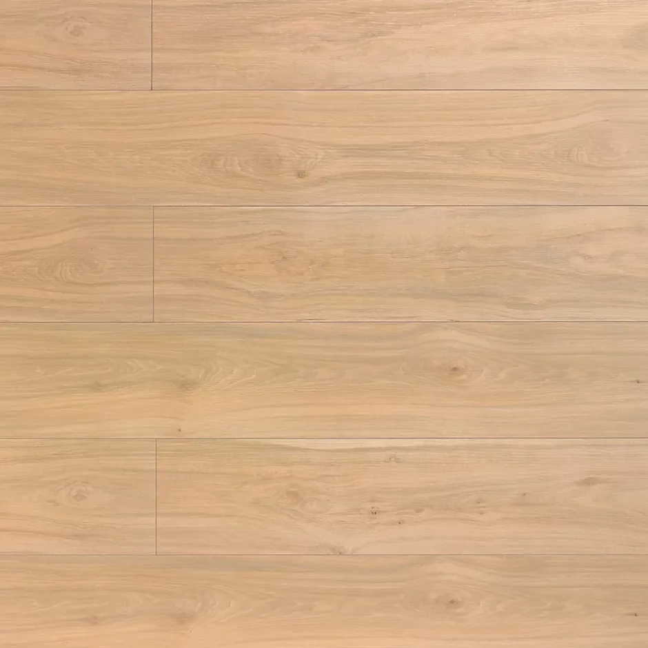 Sol stratifié Hickory yellowstone , passage extrême AC6, effet bois Hickory blond, L.128,6 cm x l.21,4 cm x ép.10 mm, résistant à l'eau-Homflor Clearance