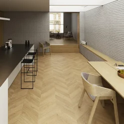 GoodHome Sol stratifié Leyton , passage intense AC5, effet chêne, L.133 cm x l.32,2 cm x ép.10 mm, résistant à l'eau