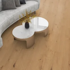 GoodHome Sol stratifié Lucknow , passage intense AC5, effet chêne, L.128,5 cm x l.28 cm x ép.8 mm, résistant à l'eau