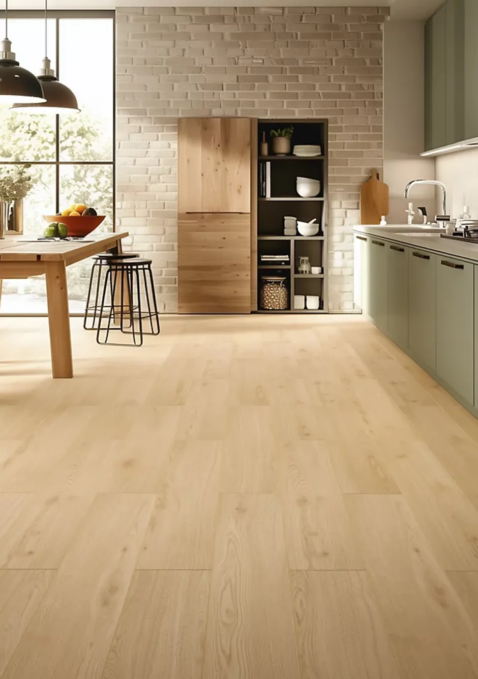 Sol stratifié Meknes , passage extrême AC6, effet chêne, L.128,6 cm x l.21,4 cm x ép.10 mm, résistant à l'eau-Homflor Best