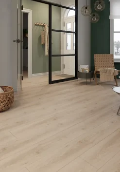 Sol stratifié passage intense AC5, effet bois brut, L 129,2 cm x l 19,3 cm x ép 8 mm, Alishan-GoodHome Discount