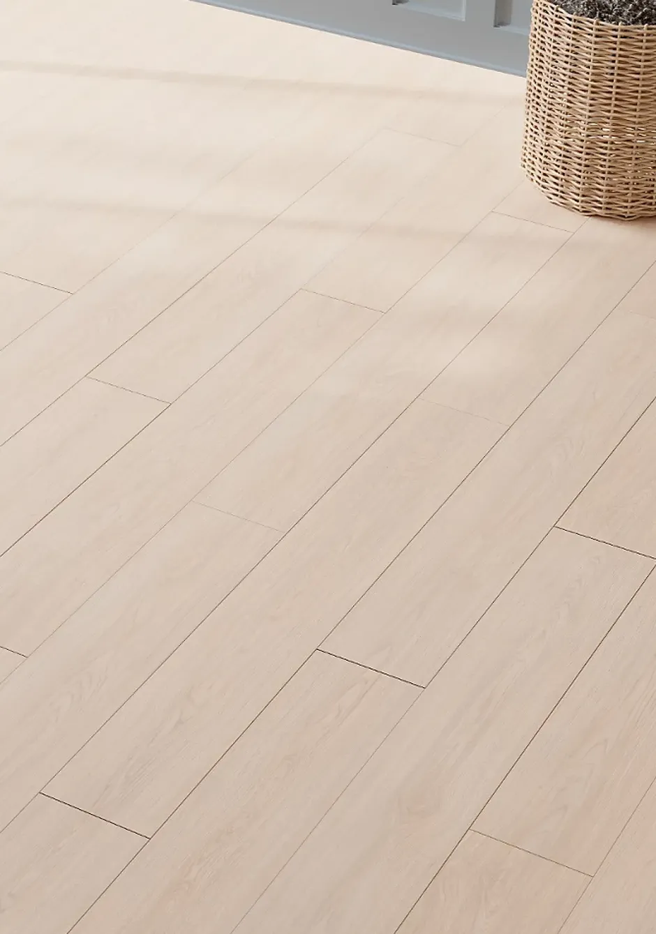 GoodHome Sol stratifié passage intense AC5, effet bois brut, L.129,2 cm x l.19,3 cm x ép.8 mm Bryce