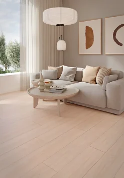 GoodHome Sol stratifié passage intense AC5, effet bois brut, L.129,2 cm x l.19,3 cm x ép.8 mm Bryce