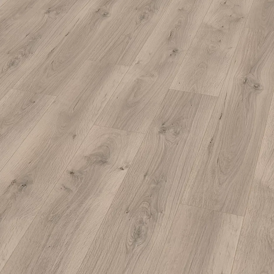 Sol stratifié passage intense AC5, effet bois brut grisé, Cress II-GoodHome