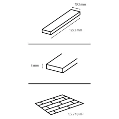 Sol stratifié passage intense AC5, effet bois brut grisé, Cress II-GoodHome