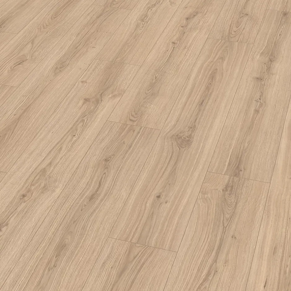 Sol stratifié Portsmouth, passage intense AC5, effet bois brut naturel brun L.129,2 x l.19,3cm x ép.8mm, résistant à l'eau- Sale