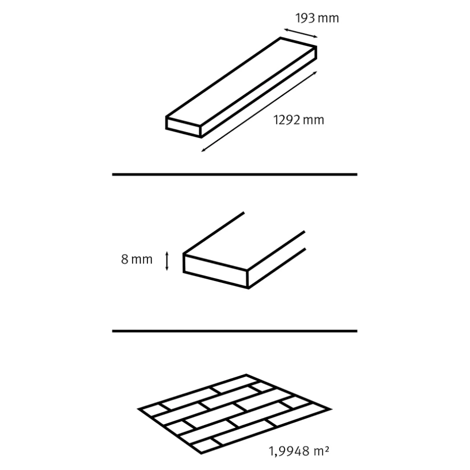 Sol stratifié Portsmouth, passage intense AC5, effet bois brut naturel brun L.129,2 x l.19,3cm x ép.8mm, résistant à l'eau- Sale