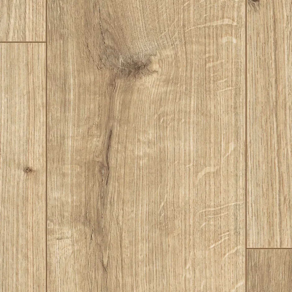 Sol stratifié Rowley , passage élevé AC4, effet chêne, L.129,2 cm x l.19,3 cm x ép.8 mm, résistant à l'eau-GoodHome Discount