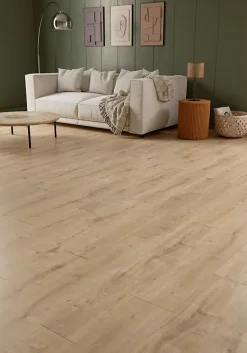 Sol stratifié Rowley , passage élevé AC4, effet chêne, L.129,2 cm x l.19,3 cm x ép.8 mm, résistant à l'eau-GoodHome Discount