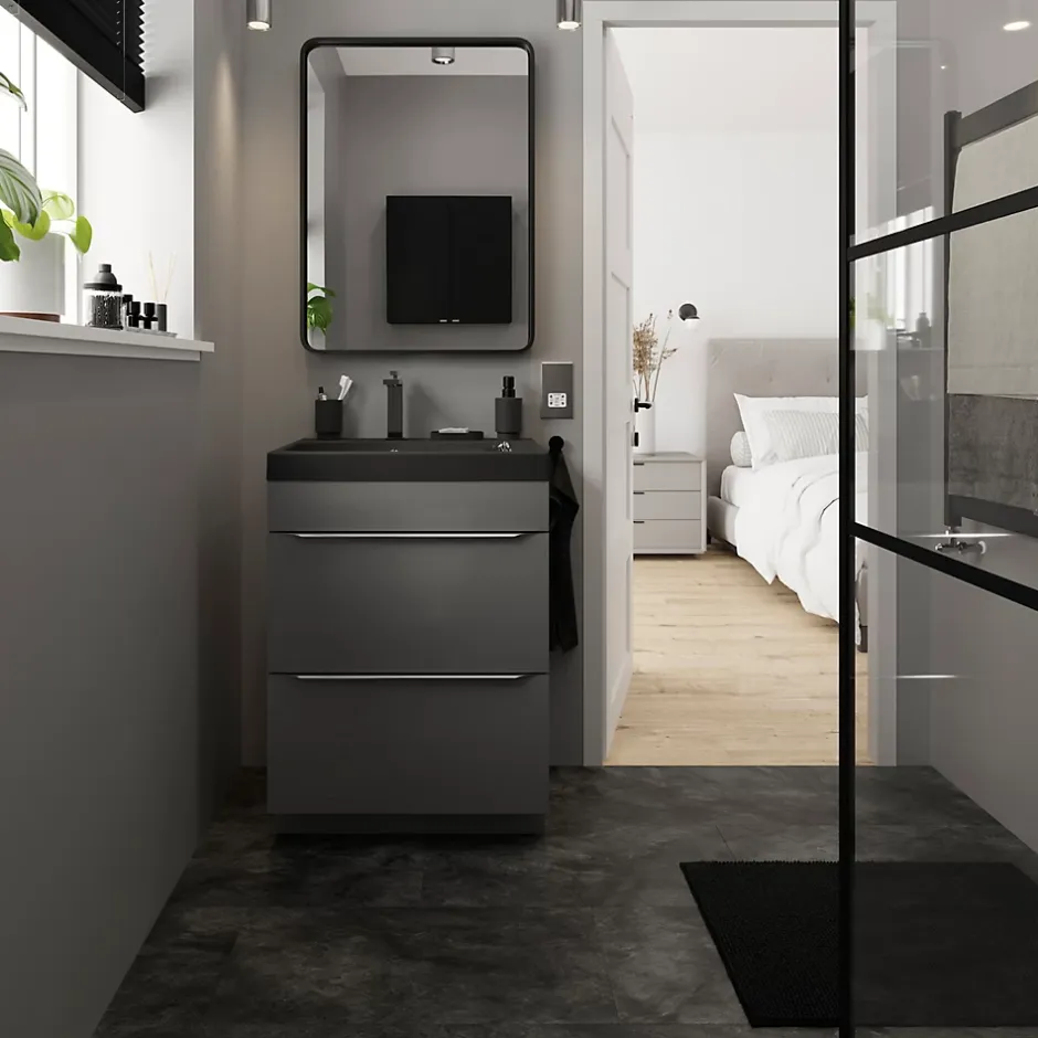 Sol stratifié Rowley , passage élevé AC4, effet chêne, L.129,2 cm x l.19,3 cm x ép.8 mm, résistant à l'eau-GoodHome Discount