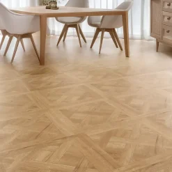 GoodHome Sol stratifié Turnbull , passage intense AC5, effet chêne blond, L.120 cm x l.60 cm x ép.10 mm, résistant à l'eau