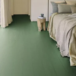 Décoweb Sol vinyle - Aspect parquet bois vintage vert - Rouleau de 2m x 3m